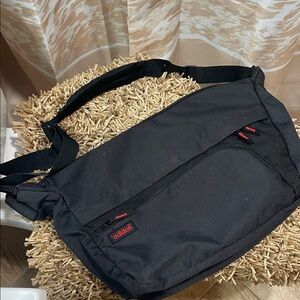Adidas Black and Red Messenger Bag